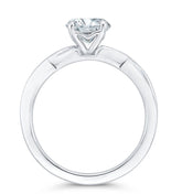 14K White Gold Solitare Diamond Engagement Ring- Special Order Only